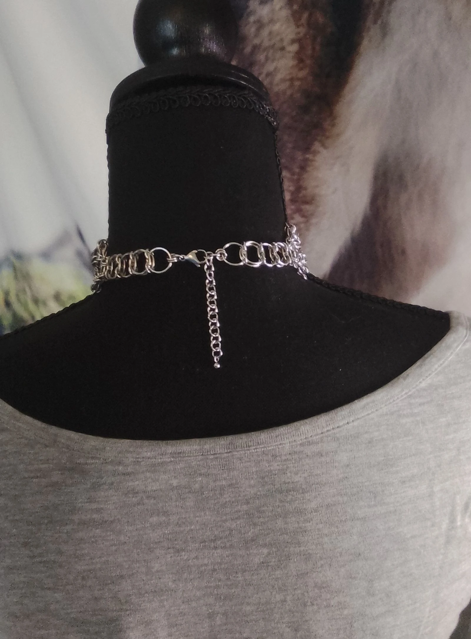 Colar choker decote chainmail celta – photo 3